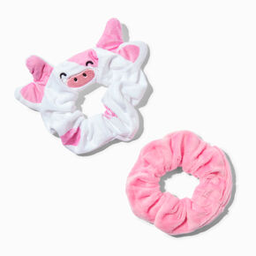 Claire&#39;s Club Pink Cow Hair Scrunchies - 2 Pack,