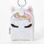 Icy Pink Unicorn Mini Backpack Keychain,