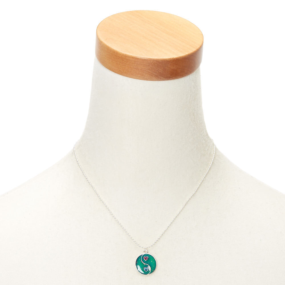 Silver Mood Yin Yang Pendant Necklace,