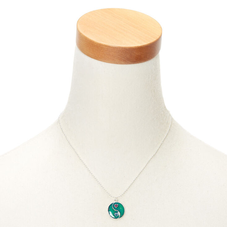 Silver Mood Yin Yang Pendant Necklace,