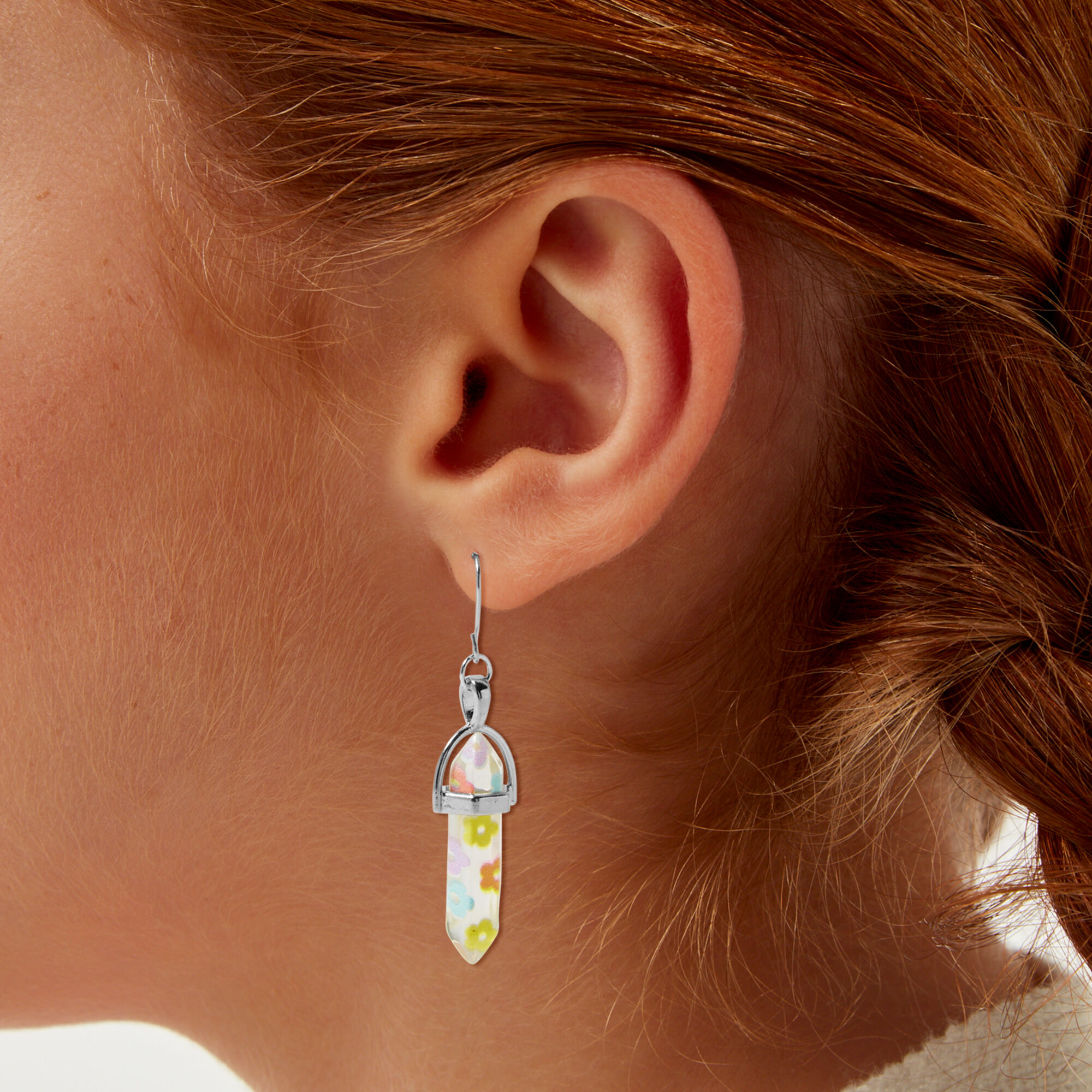 Claire's rainbow hotsell flower earrings
