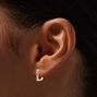Boucles d&rsquo;oreilles superposables couleur dor&eacute;e d&eacute;cor&eacute;es - Lot de 3,