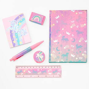 Rainbow Unicorn Stationery Set - Pink,
