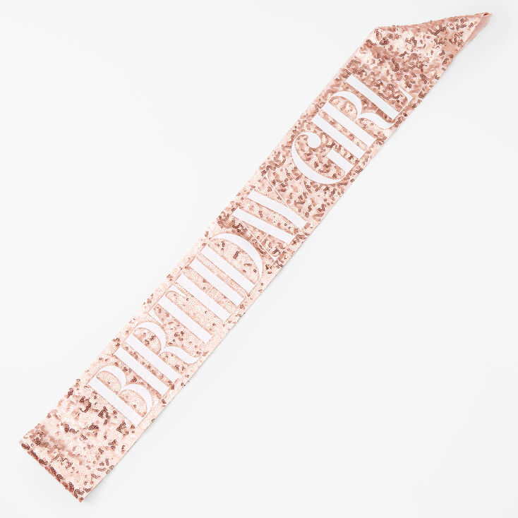 Birthday Girl Sequin Sash - Pink,