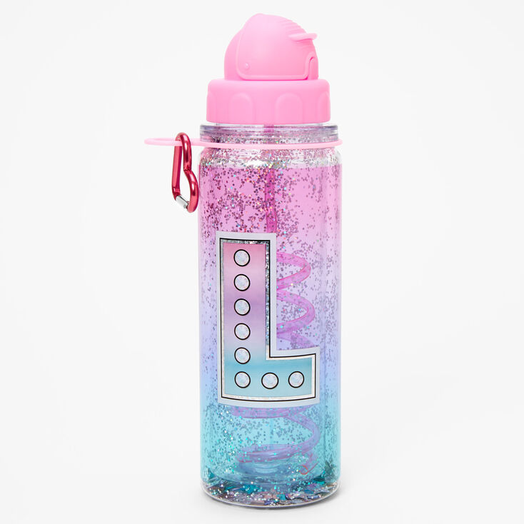 Initial Water Bottle - Pink, L,