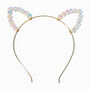 Iridescent Flowers Cat Ears Headband,