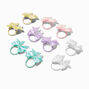 Claire&#39;s Club Satin Pastel Bow Hair Ties - 10 Pack,