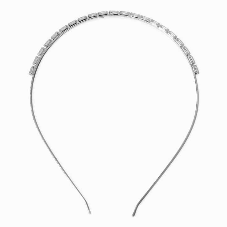 Silver-tone Cubic Zirconia Headband,