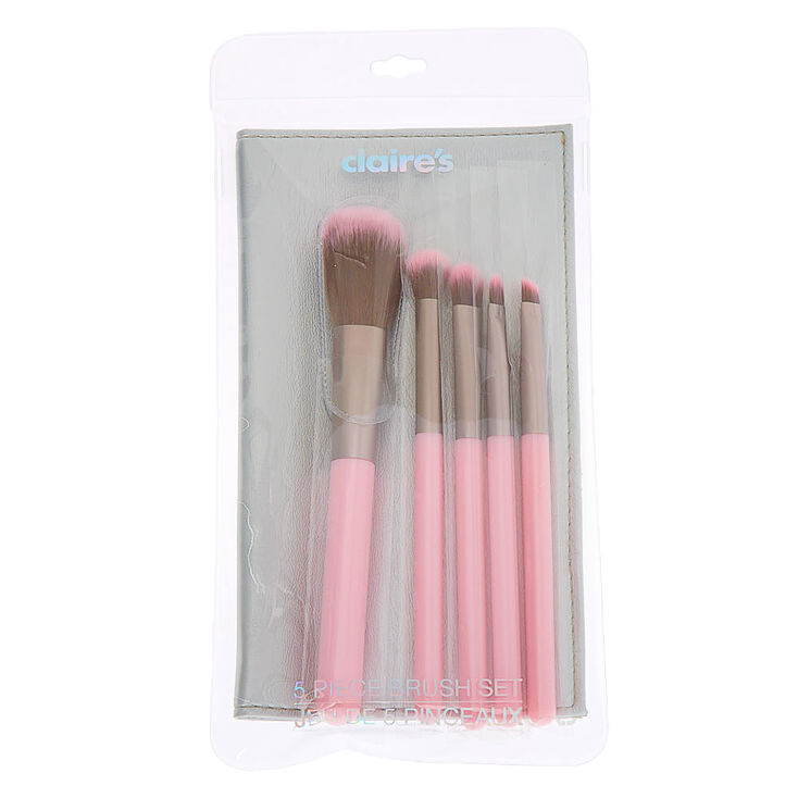Bubblegum Makeup Brush Set - Pink, 5 Pack,