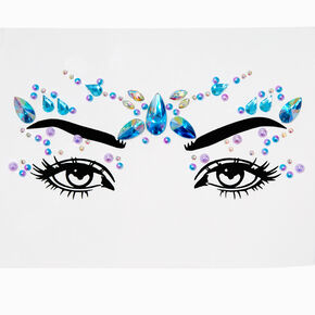 Strass pour le front bijoux roses et bleus iridescents,