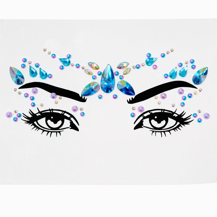 Iridescent Blue &amp; Pink Jewel Forehead Gems,