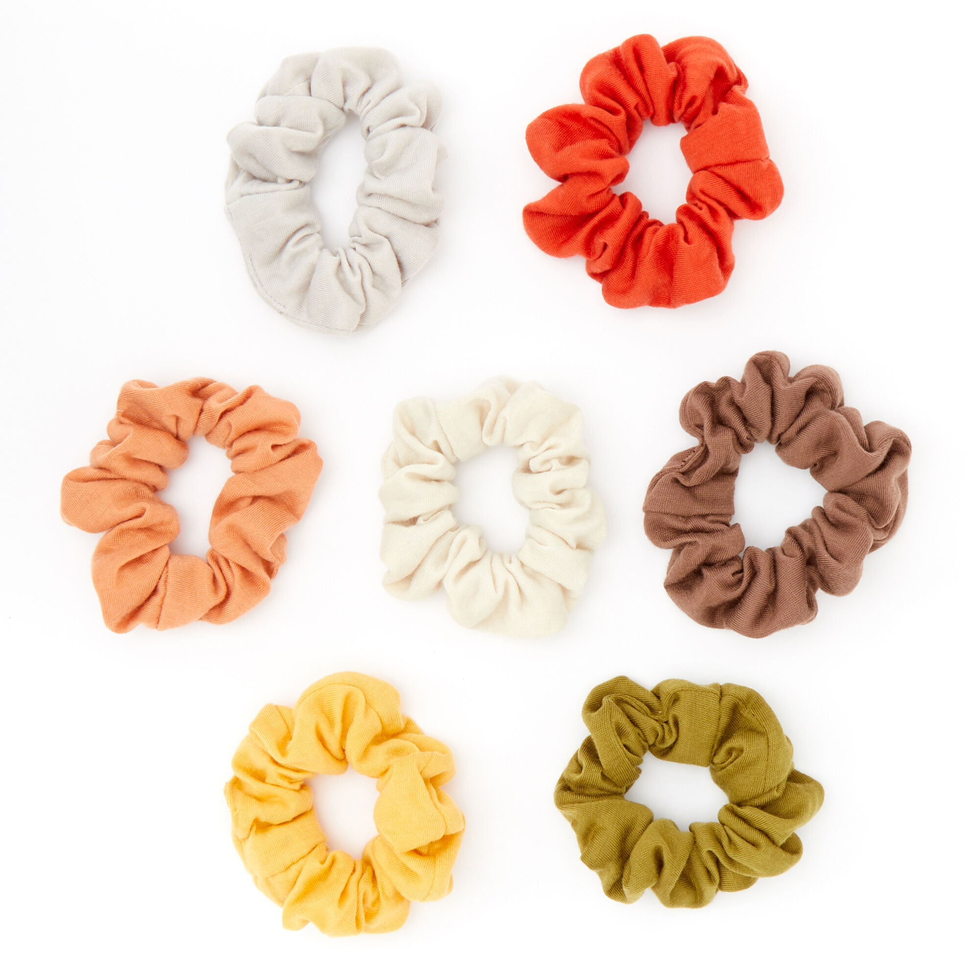 View Claires Small Rustic Forest Hair Scrunchies 7 Pack information