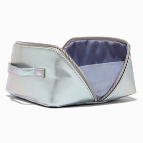 Flat AB Silver Makeup Bag,