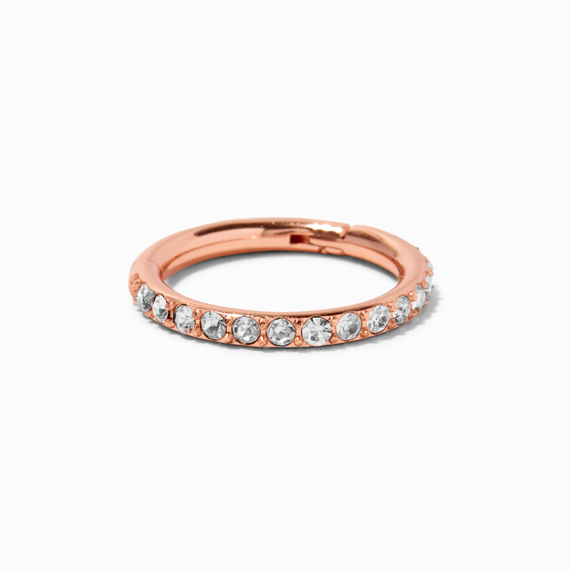 View Claires Tone 16G Embellished Titanium Nose Hoop Rose Gold information