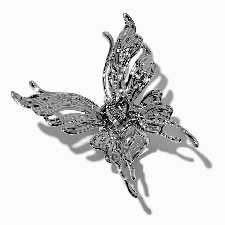 Silver-tone Butterfly Hair Claw ,