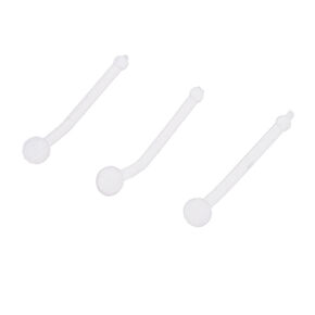 18G Clear Nose Piercing Retainers - 3 Pack,