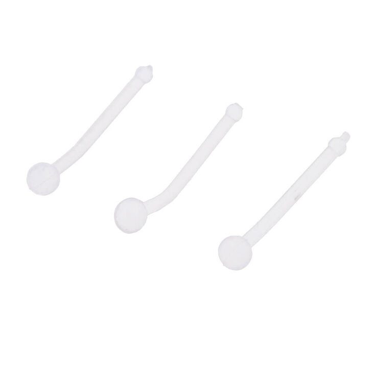 18G Clear Nose Piercing Retainers - 3 Pack,