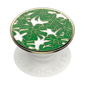 PopSockets&reg; Swappable PopGrip - Enamel Monstera Leaf,