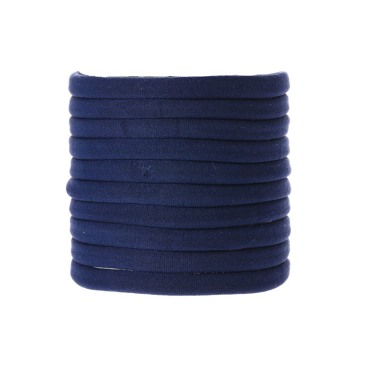 Claire's Lot de 10 élastiques bleu marine