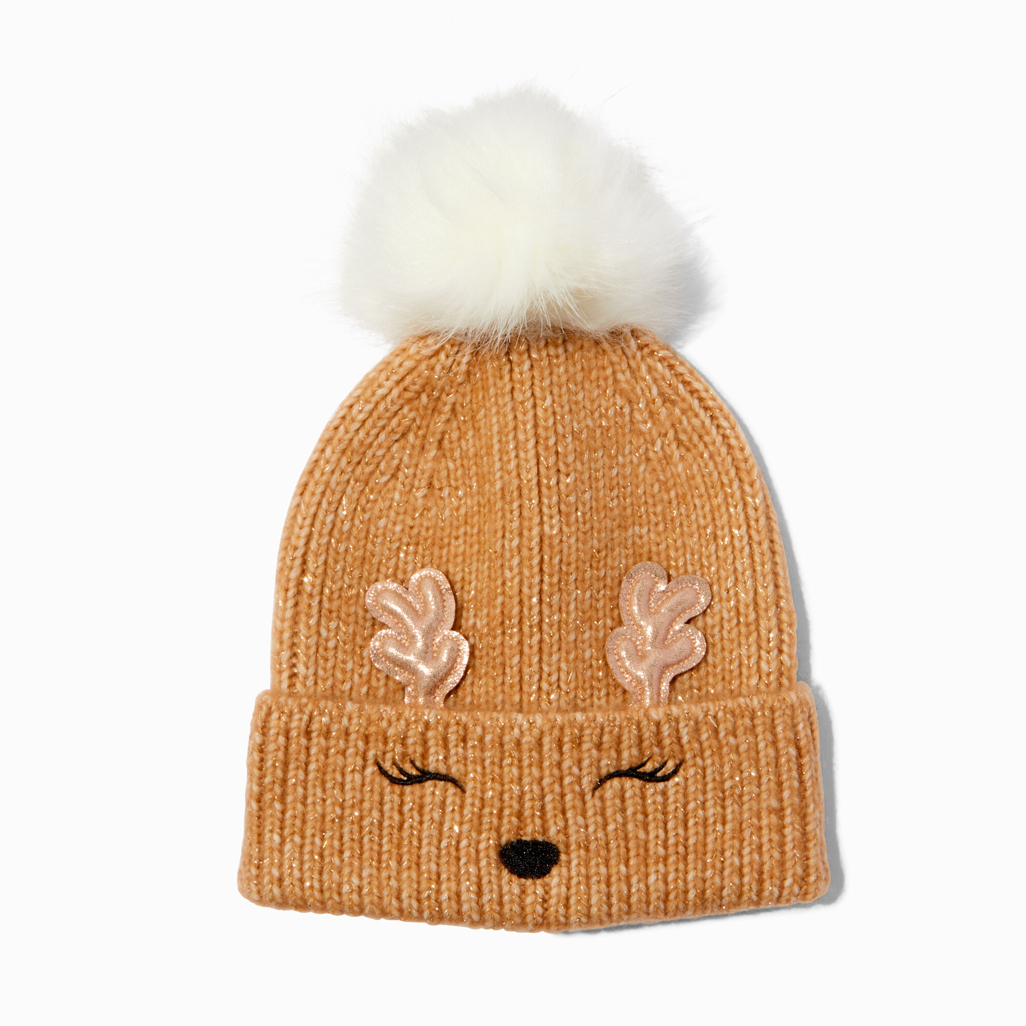 Reindeer knit hat hot sale