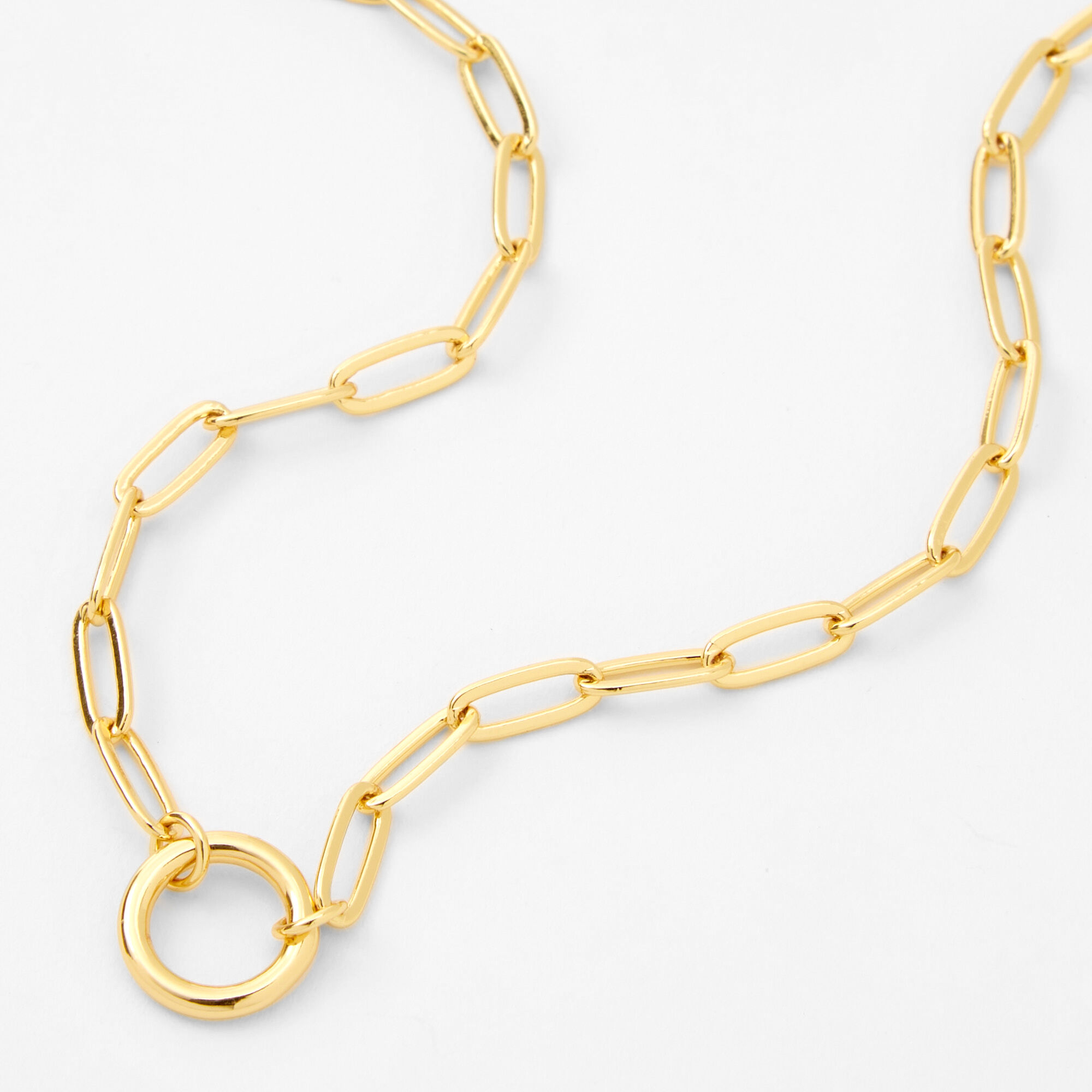 Claire's Collier à pendentif chaîne raffiné couleur dorée