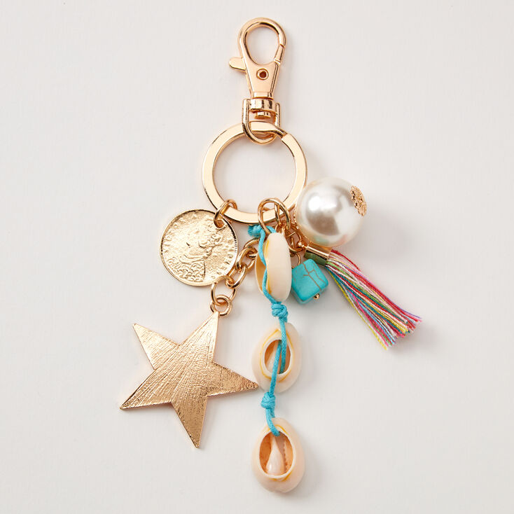 Claire's Porte-clés étoile coquillage - Turquoise