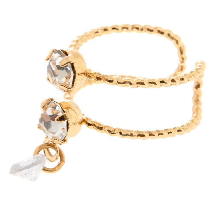 Claire's Manchette d'oreille avec strass couleur doré
