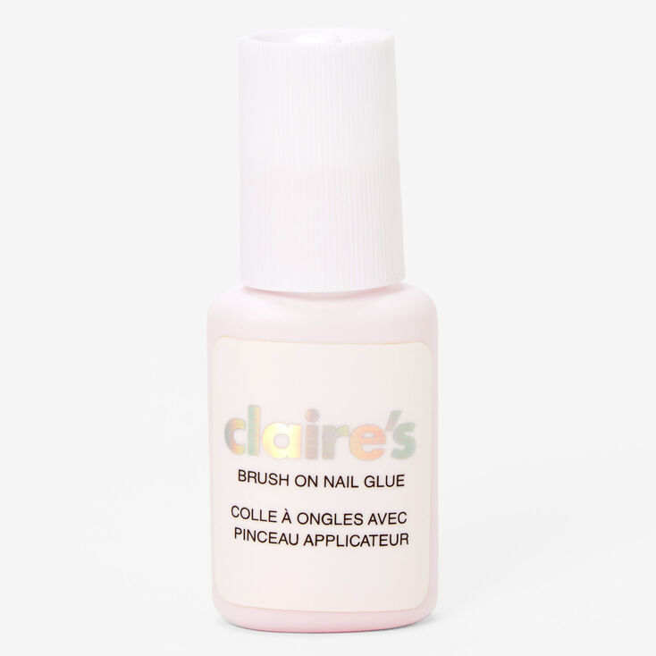 Clear Brush On Faux Nail Glue,