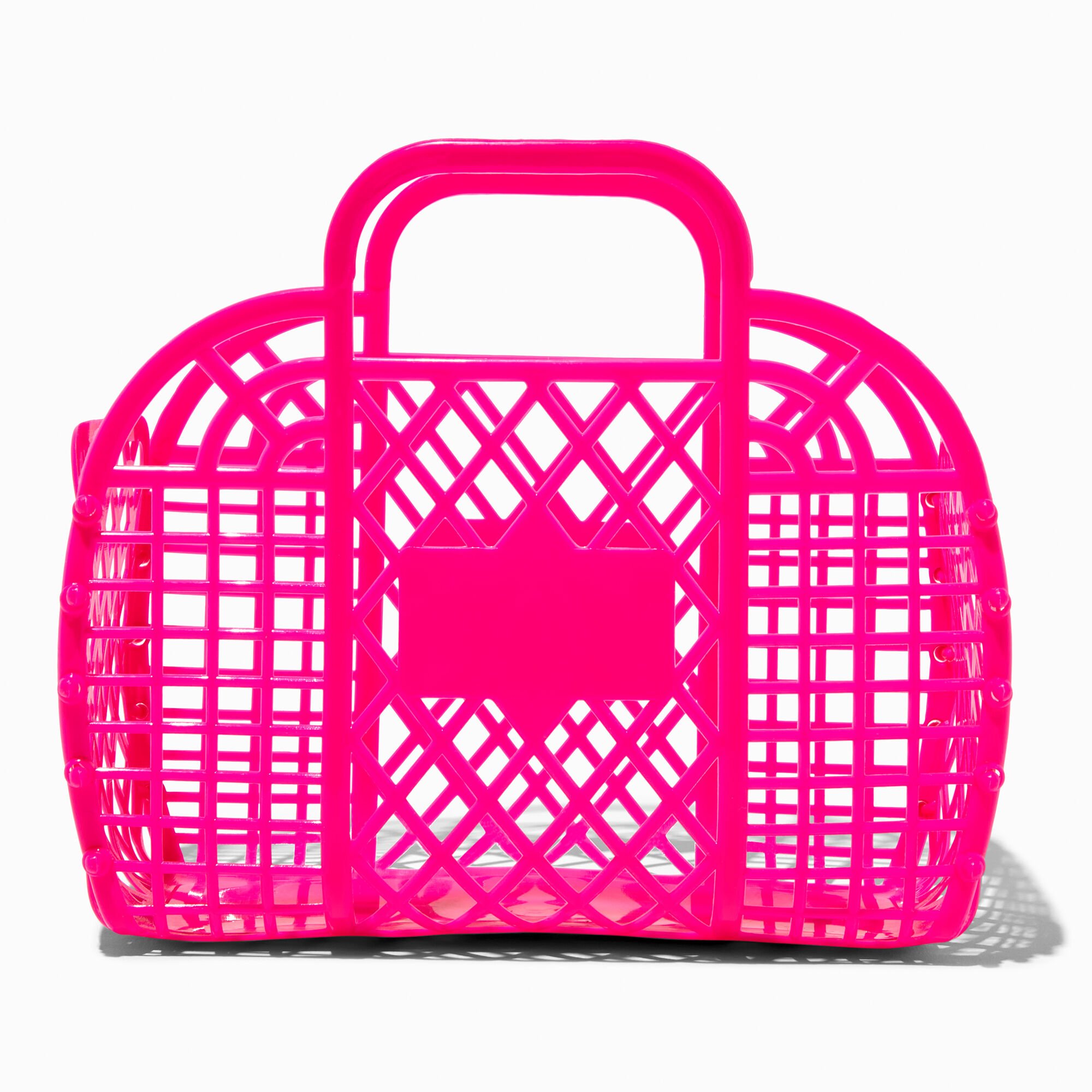 Claire's Club Pink Jelly Tote Bag,