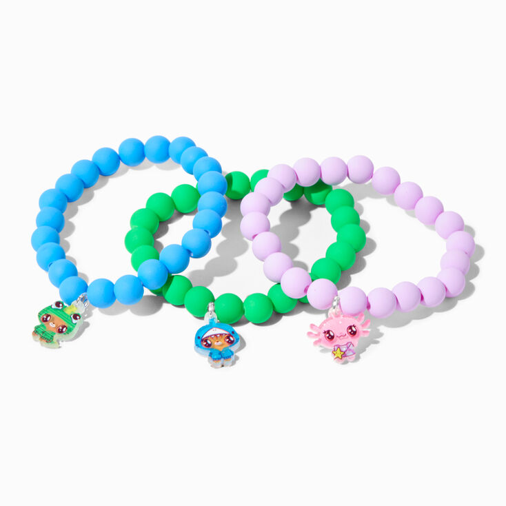 Claire&#39;s Club Costume Critters Matte Beaded Stretch Bracelets - 3 Pack,