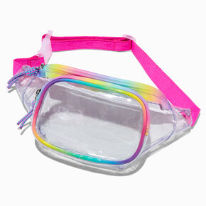 Sac banane arc-en-ciel transparent,