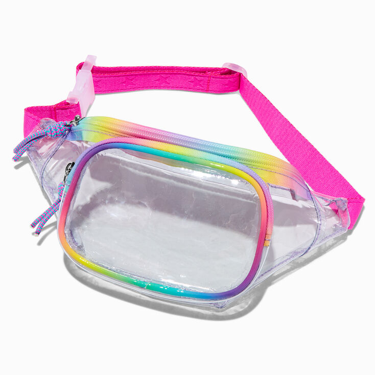 Clear Rainbow Belt Bag,