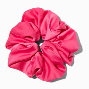 Giant Hot Pink Satin Hair Scrunchie,