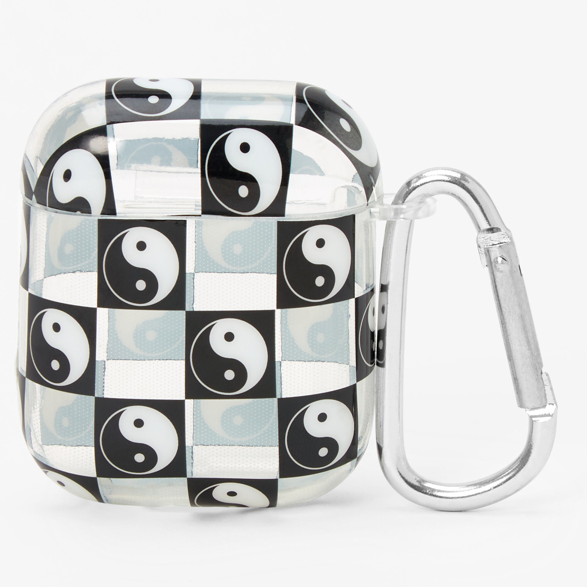 Black White Yin Yang Silicone Earbud Case Cover Compatible