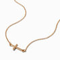 Claire&#39;s Recycled Jewellery Gold-tone Cross Pendant Necklace,