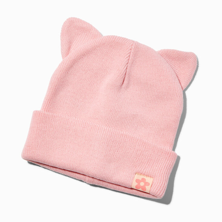 Claire&#39;s Club Pink Cat Beanie Hat,