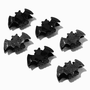 Black Bats Hair Claws - 6 Pack,