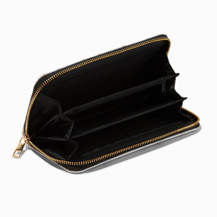 Gold Marble White Wristlet Wallet | Claire's US
