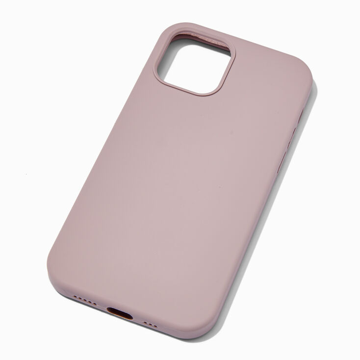 Solid Mauve Silicone Phone Case - Fits iPhone&reg; 12/12 Pro,