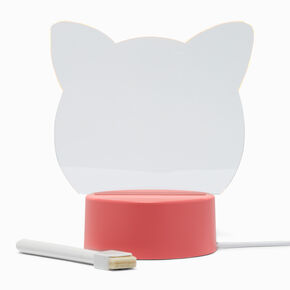 Cat-Shaped Light-Up Dry Erase Board,