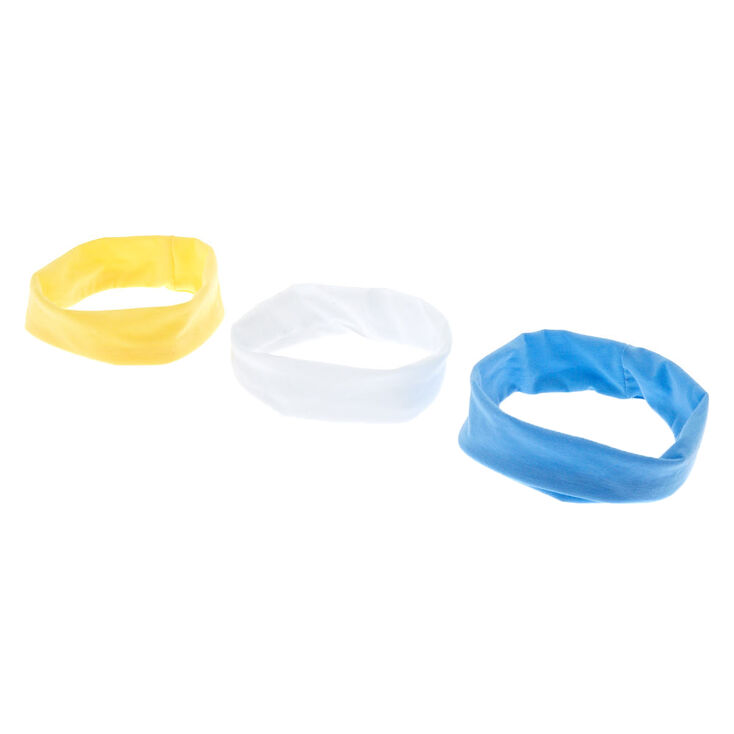 Claire's Lot de 3 bandeaux jaunes aux styles divers