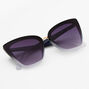Faded Frame Cat Eye Sunglasses - Black/Gray,