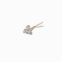 14k Yellow Gold Tri-Ball Cluster 22G Nose Stud ,