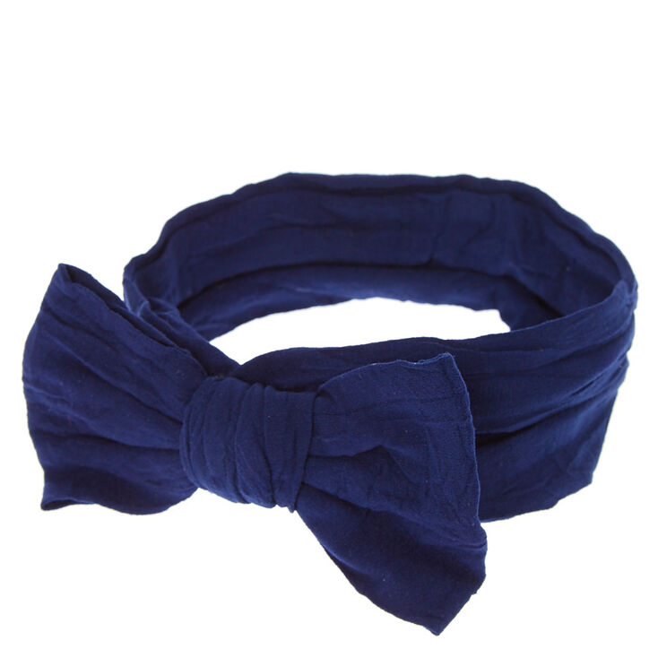 Claire's Bandeau à nœud papillon bleu marine pour enfants