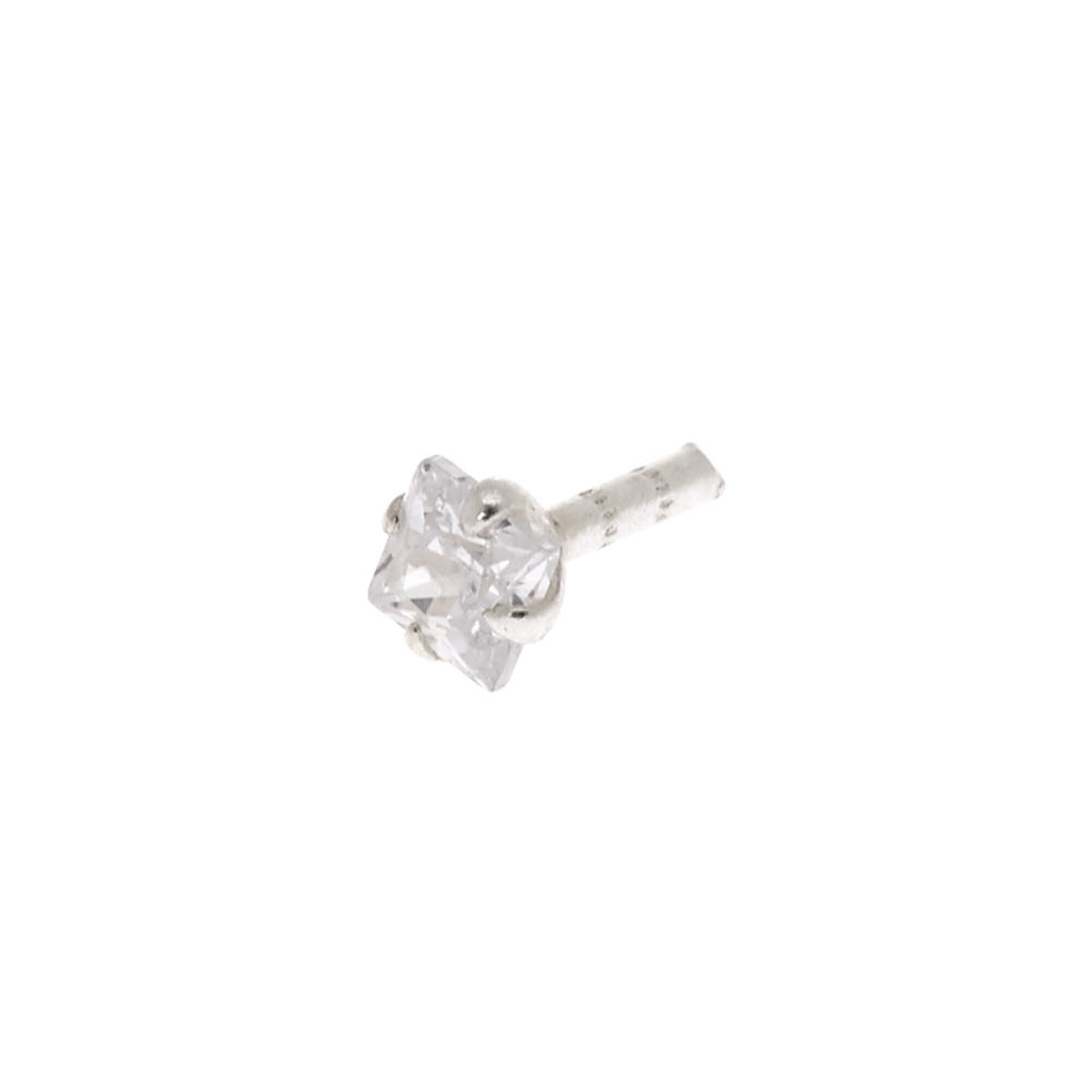 View Claires Tone 16G Stone Tragus Stud Flat Back Earring Silver information