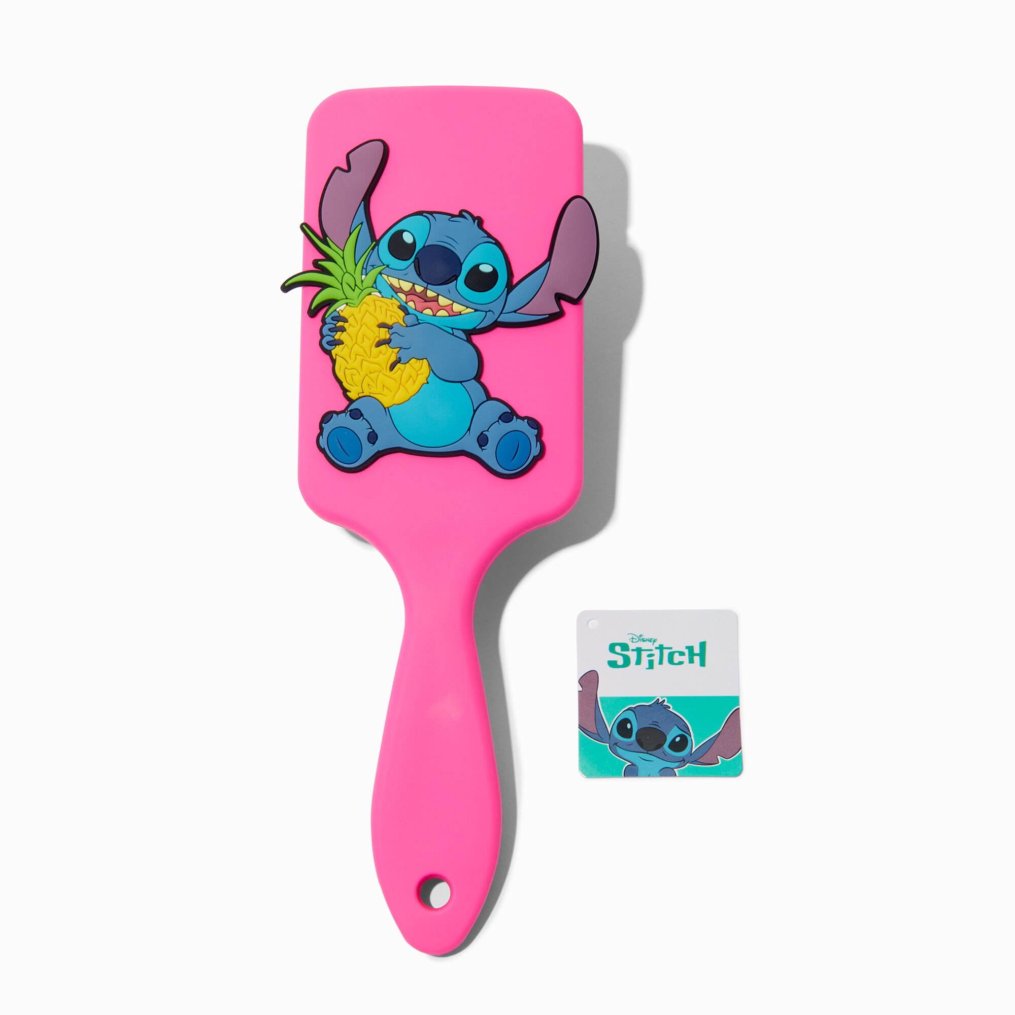 View Disney Stitch Claires Exclusive Foodie Hair Brush Pink information