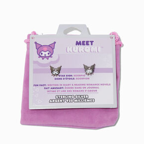 Sterling Silver Kuromi&trade; Stud Earrings,