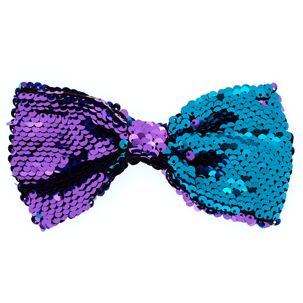 Barrette à nœud pour cheveux à sequins de sirène,