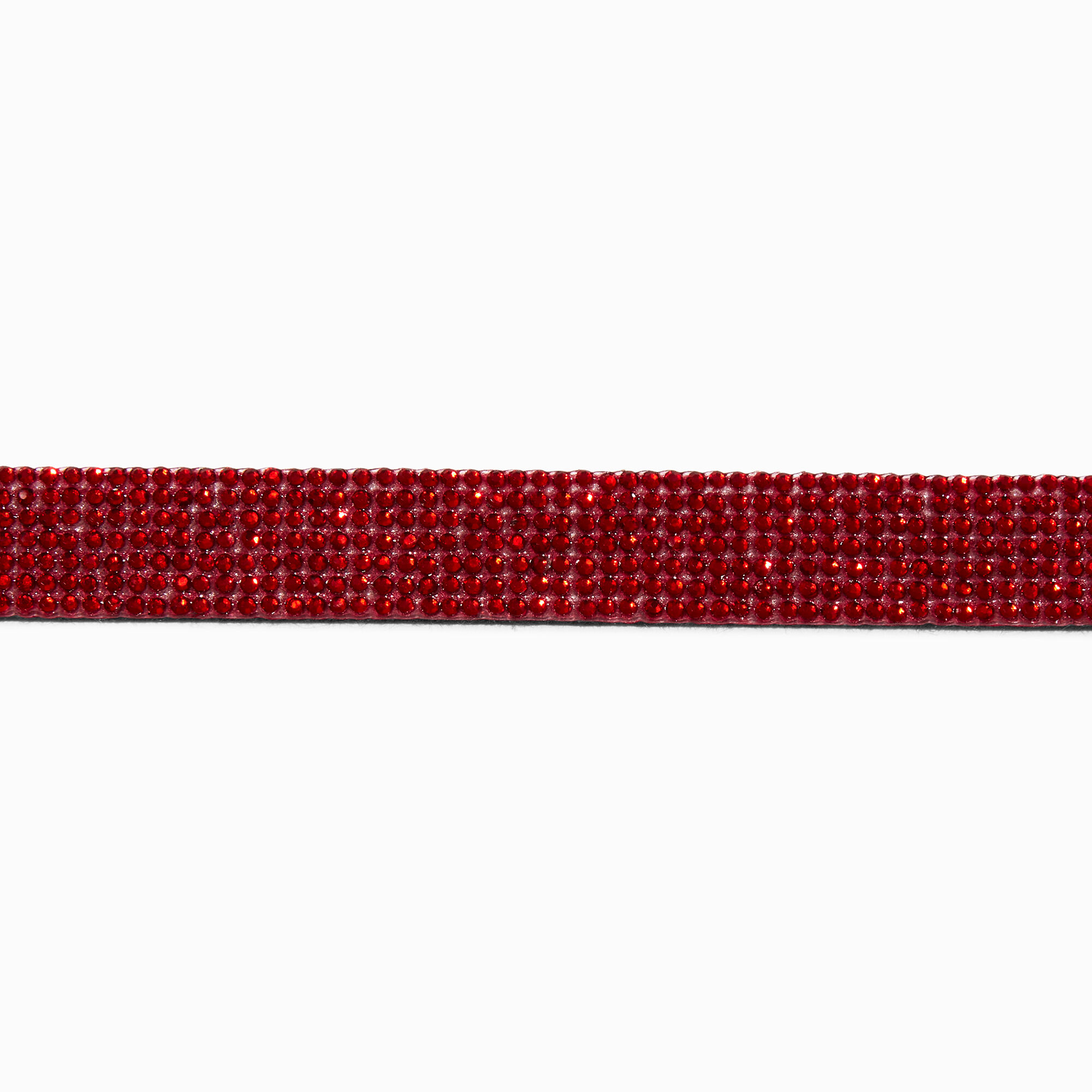 View Claires Gemstone Bling Choker Necklace Red information