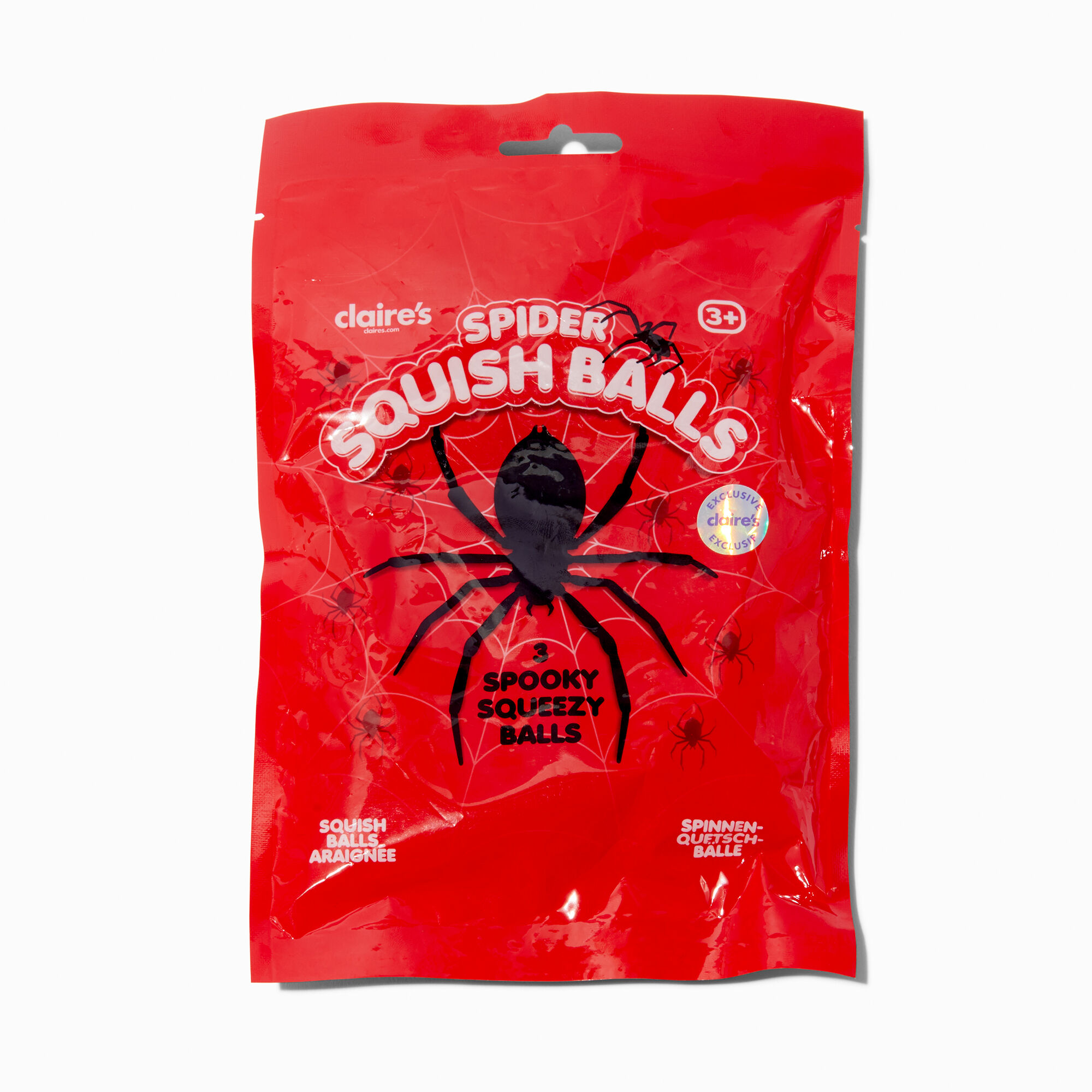 Jouet fidget en exclusivité chez Claire's boules spongieuses araignée - Lot de 3, les modèles peuvent varier,